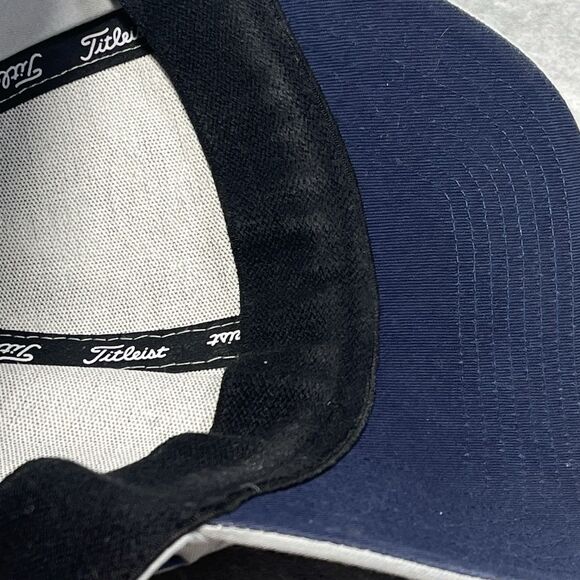 Titleist Pro V1 FJ Foot Joy A-Flex Golf Hat Size S-M Fit Stretch Cap Gray Navy - Picture 12 of 12